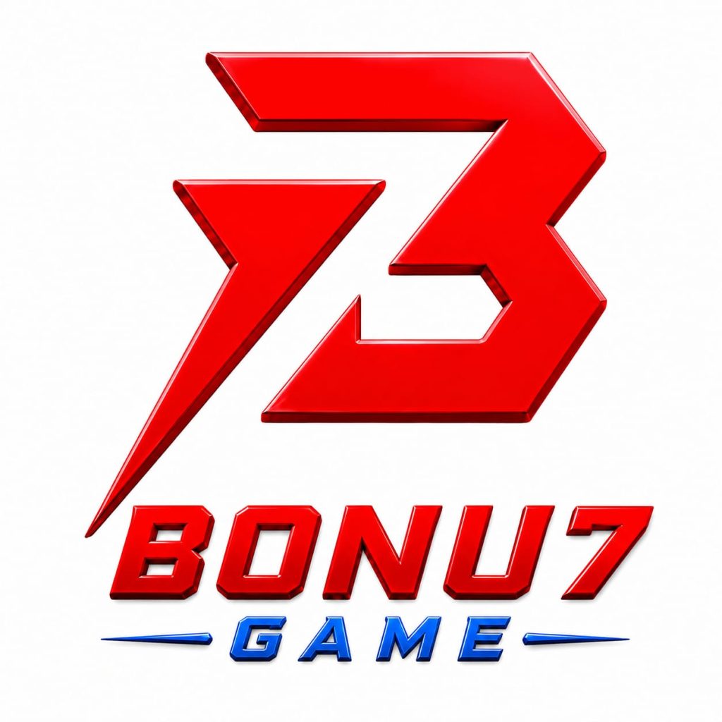 Bonu7 Game logo with red and blue 3D design