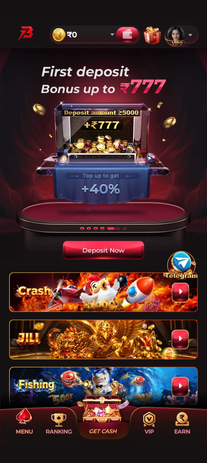 Bonu7 Game logo with red and blue 3D design